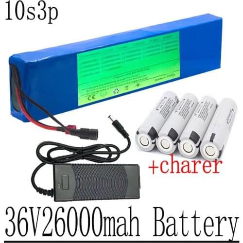 18650 Lithium Battery Pack 36V 26AH, 10S 3P, Suitable For 200W, 250W, 350W And 500W Electric Bicycles/scooters, With 15A BMS