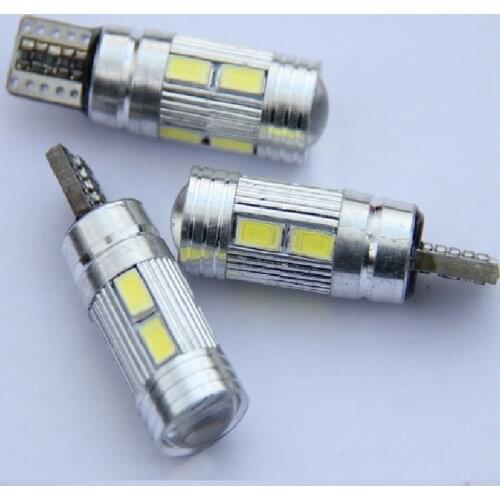 3pcs T10 10 SMD 5630 LED Projector Lens Auto Clearance Lights W5W 501 10SMD 5730 LED Car Marker Lamp Parking Bulb