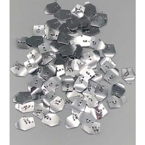 5pcs/lot Beardler stainless steel water baffle Sequin bait Bass Jigs Spinner with swivel pin DIY Fishing Tackle accessory