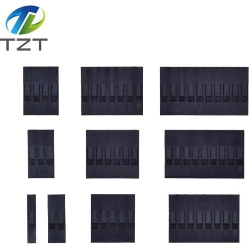 50Pcs Hot Sale Dupont Plastic Shell 2.54mm Single Row Dupont Connector 1P/2P/3P/4P/5P/6P/7P/8P/9P/10P 2*4pin/2*5pin Housing