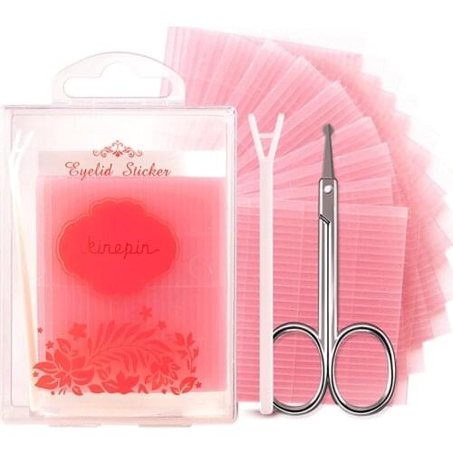 572pcs Invisible Double Eyelid Tape Fiber Double-fold Eyelid Sticker Clear Sided Strip Adhesive Natural Eye Tape Eyelid Tool