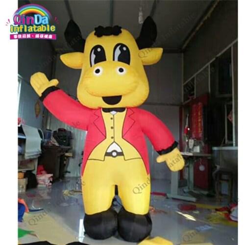Free Customize Inflatable Cartoon Inflatable Calf Cow Model Advertising Cowl Inflate Standing Bull