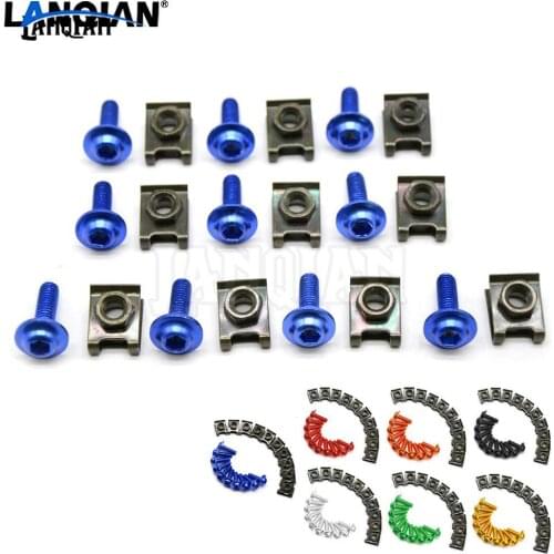 6MM Motorcycle Accessories Fairing body work Bolts FOR FOR YAMAHA YZF1000 R1 YZF600 R6 FZ1 FZ6 FZ400 FZ8 R3 R25 R125