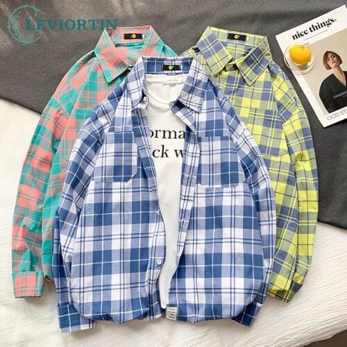 Brand Mens Shirt Plaid Shirt Men Shirts For Men Clothing Checkered Shirt Men Blouse M-5XL 2021 New Arrival