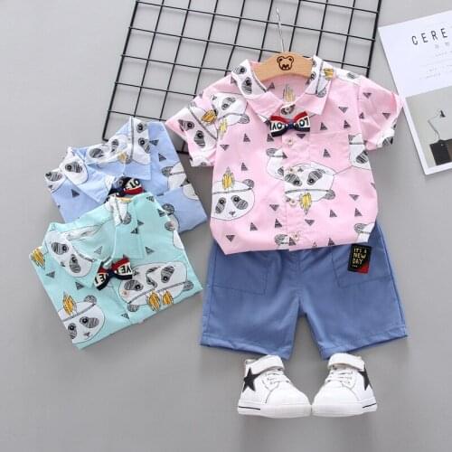 Brand Cotton Baby Sets Leisure Sports Boy T-shirt + Shorts Sets Toddler Clothing Baby Boy Clothes