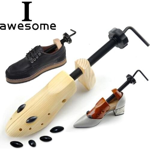 High Quality 1 PC Wood 2-Way Wooden shoe trees Adjustable Shape For women and men shoes tree Professional Shoe Stretchers