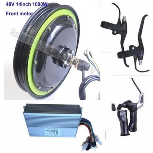14 inch disc brakes front drive bicycle modified high power motor folding car modified motor 48V1000W bicicleta electrica
