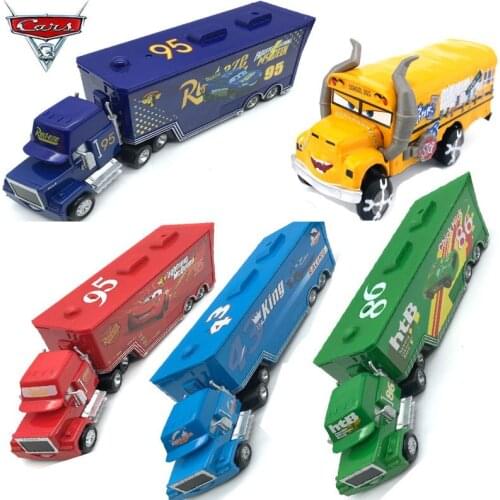 Disney Pixar Cars3 Mack Truck Mcqueen Chick Hicks Uncle 1:55 Diecast Metal Alloy Plastic Modle Toys Car Gifts For Children