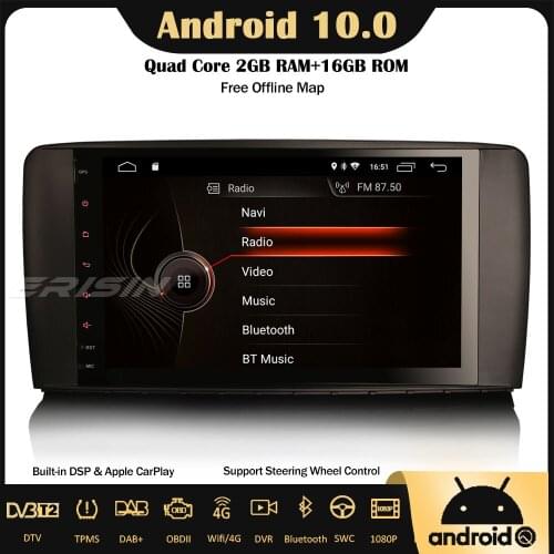 Erisin 4295 9" Android 10 Car Stereo Radio DAB+GPS DSP CarPlay Wifi Bluetooth USB 4G SWC Sat Nav For Mercedes Benz R Class W251