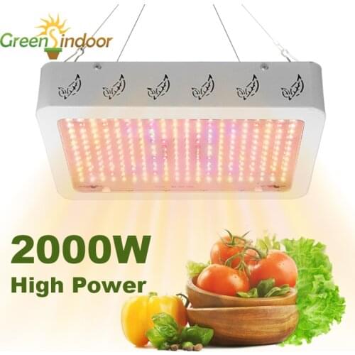 Greensindoor 1000W 2000W Led Grow Light Full Spectrum 380-730nm Uv Phytolamp For Greenhouse Plants For 2'x3' Growing Tent Box