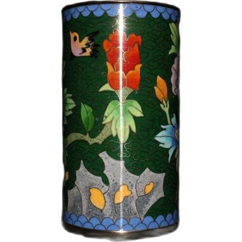 Chinese Old Cloisonne filigree pen holder