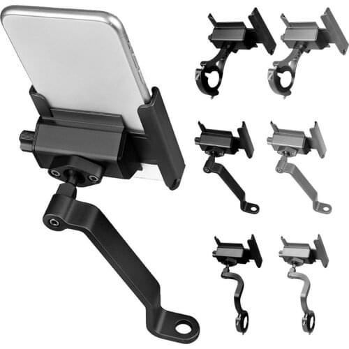 Mountain Bike Phone Mount Adjustable Rearview Mirror Phone Holder Bike GPS Clip Quick Mount For Bicycle