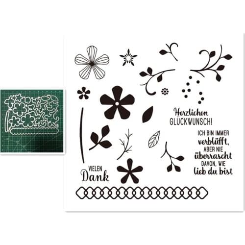 German Metal Cutting Dies and Clear Stamp Template For Scrapbooking DIY Photo Album Handmade Decoration Embossing Crafts