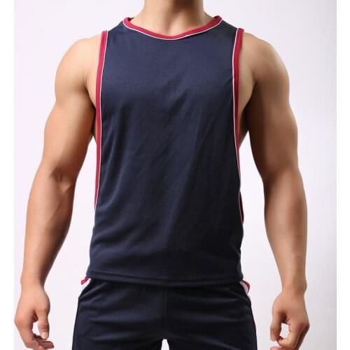 New 2020 breathable Sport Running Jogging GYM Top Men Training Sleeveness Basketball Vest Bodybuilding Fitness Quick Dry Jerseys