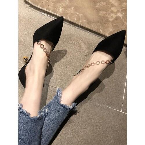 2021 Spring And Autumn New Female Korean Fashion Trend Stiletto Rhinestone Pointed High Heels Shoes