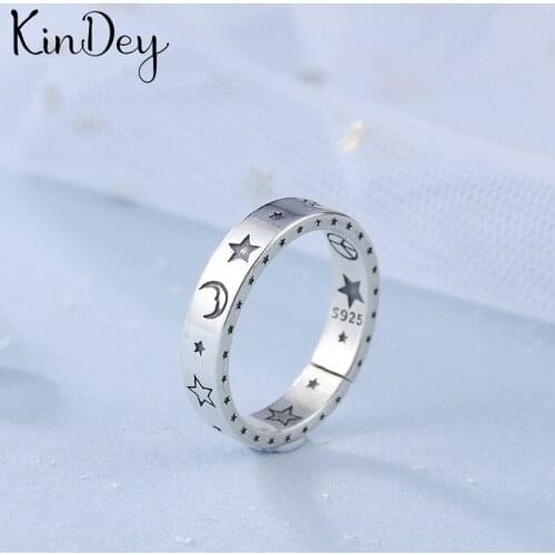 New Trendy Charm Moon Rings For Women Men Boho Knuckle Party Rings Punk Cocktail Jewelry Girls Gift 2020