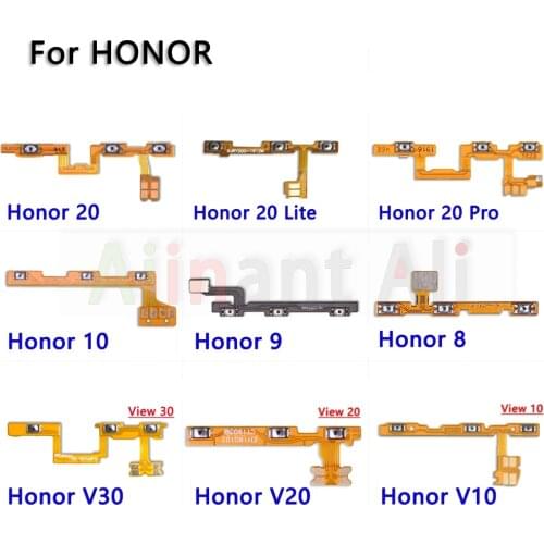 Original Volume Power Button key Flex Cable For Huawei Honor 8 9 10 20 8A 8C 8X 9i 9X 20i 20s Lite Max Power Flex Phone Parts
