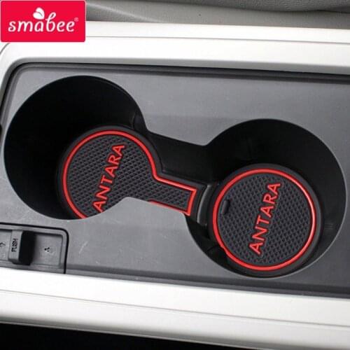 For Opel Antara 2011 2012 2013 Anti-Slip Gate Slot Cup Mat Accessories Cup Holder Non-slip mat pad Rubber Coaster