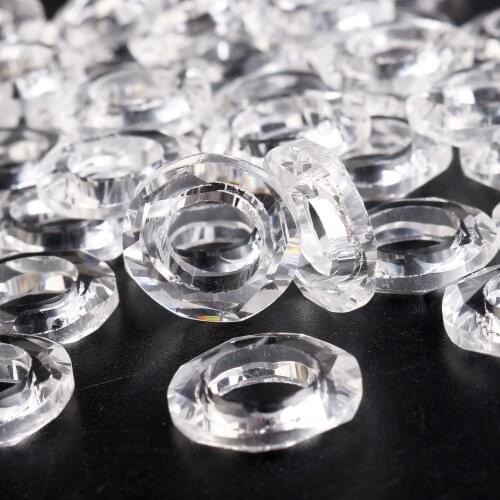 Clear Color 8/10/14mm Large Hole Glass Spacer Beads DIY Making Earing Jewelry Big Hole Beads Crystal Needlework Accessories