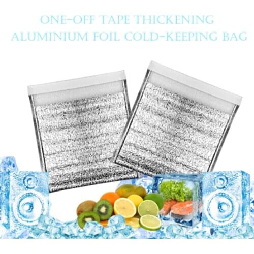 Self Sealing Food Storage Bag Aluminum Foil Heat Insulated Thermal Cooler Keep Camping Picnic Hot Cold Pouch For Fruit Seafood