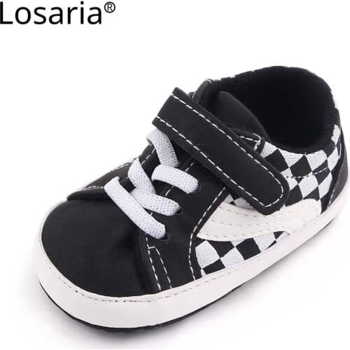 Losaria Newborn Baby Boy Shoes 0-18 Months Spring and Autumn Leisure Elastic Band Baby Shoes Soft Non-slip Sports Toddler Shoes