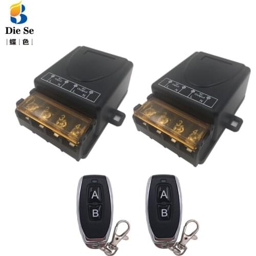 Universal Remote Control 75~220V 30A 1CH RF Relay Receiver With 433Mhz Wireless Transmitter for Garage/light/home appliances