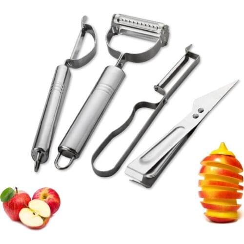 High Quality Stainless Steel Potato Cucumber Carrot Grater Julienne Peeler Vegetables Fruit Peeler Double Planing Grater Tools