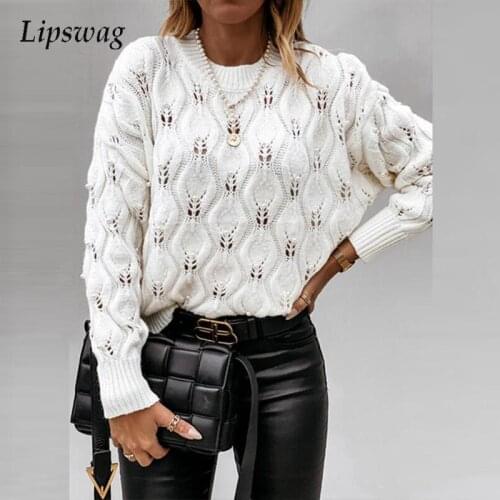 Autumn Winter Elegant Knitted Sweater Fashion Pearl Beaded Women Sweaters Jumper Casual O Neck Long Sleeve Tops Pullover Femme