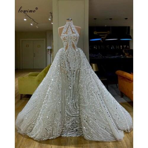 Middle East Two Pieces Evening Dresses Long Mermaid Evening Gowns With Crystals Luxury Celebrity Dresses Vestidos De Fiesta