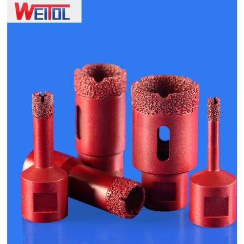 WeiTol 1pcs Diamond Vacuum Brazed Drilling Core Bits M14 Connection Drill Bits Hole Saw Diamond Emery Drill Tools for Marble