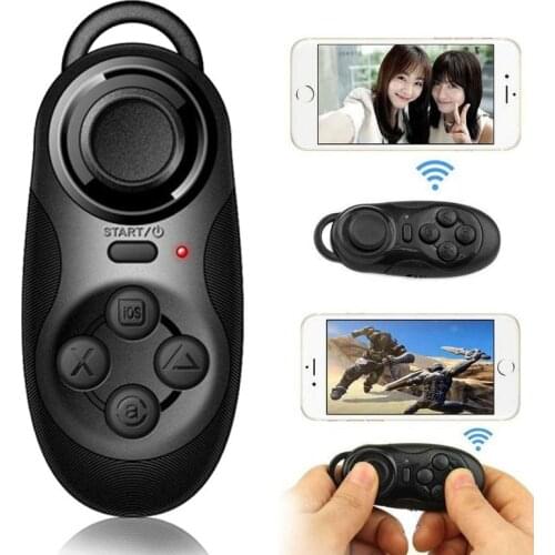 1PC Phone Gamepads Mini Black Wireless Bluetooth With USB Cable Game Pad Remote Controller For IOS Android Phone Tablet PC