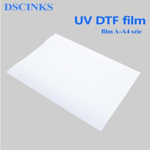 100PCS A4 uv DTF film A ( only film A ) Stick to phone case cup metal glass Irregular Shape surface UV Transfer Film DTF printer