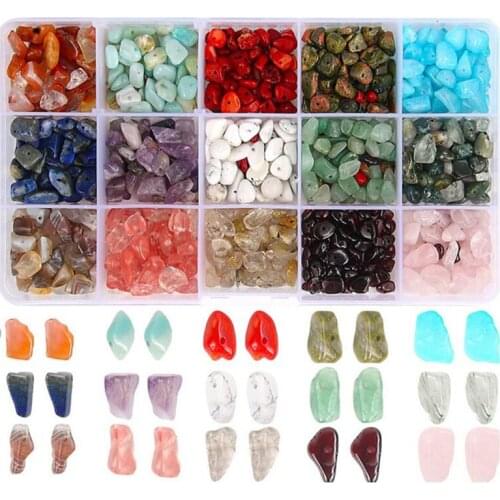 15 Colors Natural Crystal Chip Beads Stones Kits DIY Home Decoration For DIY Jewelry Irregular Stone Crystal Chip Beads