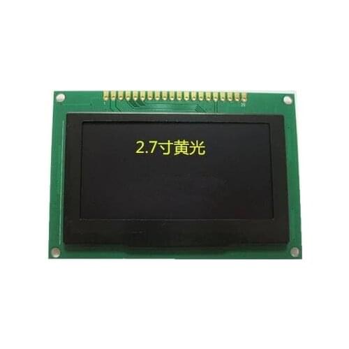 2.7 inch 20P SPI Yellow OLED Display Screen SSD1325 Drive IC 8Bit Parallel Interface 128*64