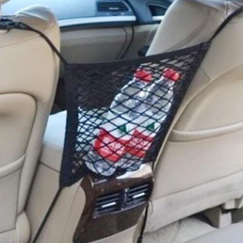 30*25cm Car Organizer Seat Back Storage Elastic Car Mesh Net Bag Between Bag Luggage Holder Pocket for Auto Vehicles Car Styling