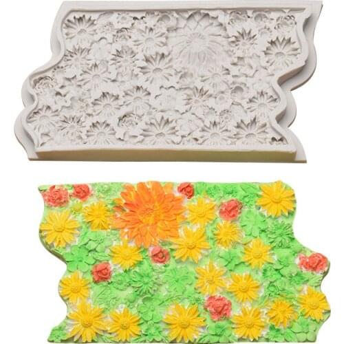 3D Cake Decoration Accessories Silicone Chrysanthemum Flower Mold Fondant Cake Chocolate Mold DIY Baking Tools