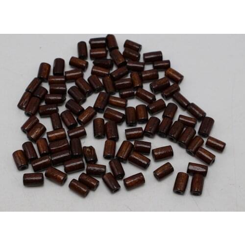 500 Brown Wood Column Tube Beads 5X8mm~Wooden Spacer