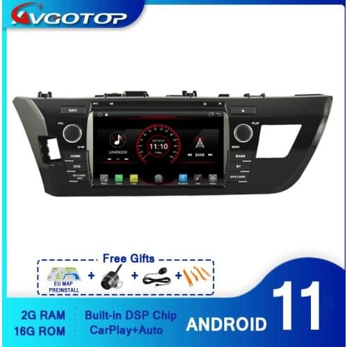 AVGOTOP Android 10 WINCE Bluetooth GPS Car Radio DVD Player For TOYOTA COROLLA LEVIN 2014 2G 16G MP3 MP4 Vehicle Multimedia
