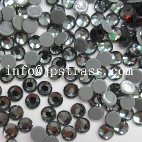 Free shipping !!!JPSTRASS high quality of hotfix rhinestone black diamond used for shoes t-shirts ,16 cutting facets shiny hot