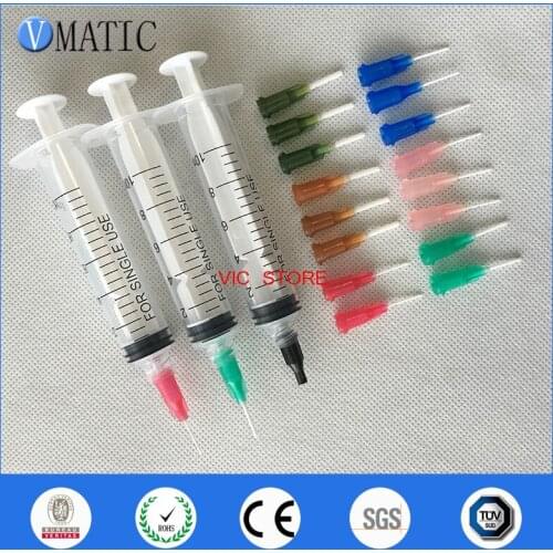 Free Shipping Non Sterilized 10cc/ml Plastic Syringe With PP Flexible Needle 1/2 Inch & Syringe Stopper
