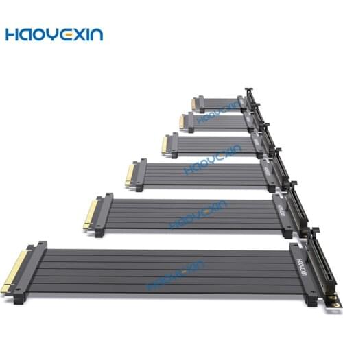 HAOYEXIN PCI Express 3.0 High Speed 16X Flexible Cable Extension Port Adapter Riser PC Graphics Cards Connector