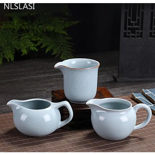 Classic Ceramics Fair Cup Ru Kiln Tea Strainer Handmade Household Drinkware Cha Hai Master Teacup Traditional Chinese Tea Set