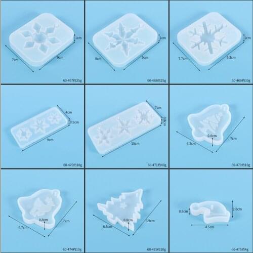 Christmas Tree Set Silicone Cake Mold Snowflake Elk DIY Aroma Gypsum Plaster Silicone Mould For Cake Decorating Tools