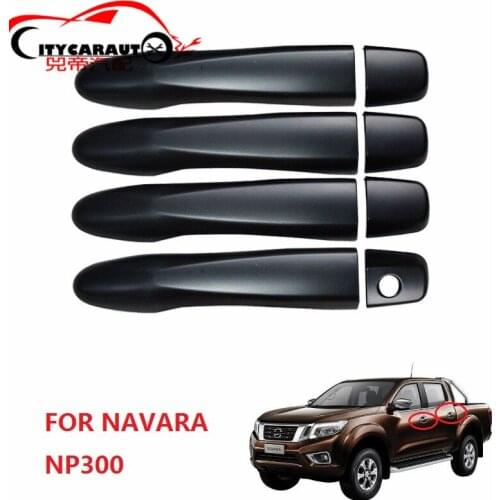 CITYCARAUTO MATTE BLACK HANDLE COVER HOODS COVER CAR STYLING FIT FOR NAVARA NP300 2014-2017 8PCS/SET
