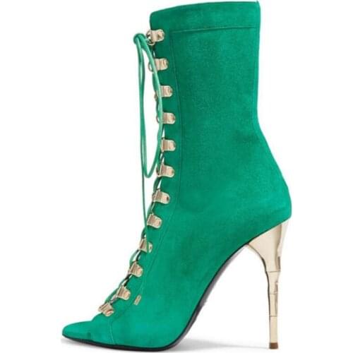 2017 fashion sandals high lacing genuine leather thin heels shoes high sandals fashion shoes