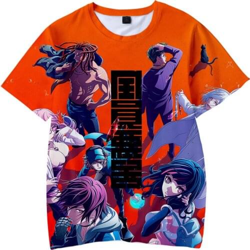 New Akudama Drive Ordinary Person Cutthroat Cosplay T-shirt terylene Summer Tops Tees