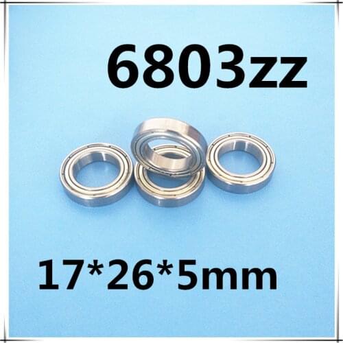 4pcs 6803zz 61803ZZ ball bearing 17*26*5 17x26x5mm 6803Z 61803-2Z radial shaft ball bearing