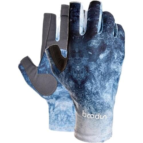 Fishing Gloves Summer Sun Protection Breathable Moisture Wicking Anti-slip Wear-resistant Plastic Fabric