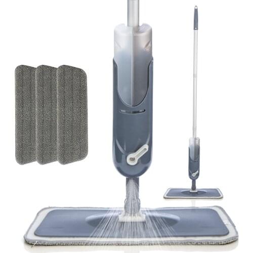 Spray Floor Mop With Replacement Microfiber Pads Washing Flat Mop Home Kitchen Laminate Wood Ceramic Tiles Floor Cleaning Tools