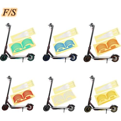 Reflective Styling Stickers For Xiaomi Mijia 1/1S/Pro Electric Scooter Night Skateboard Accessories